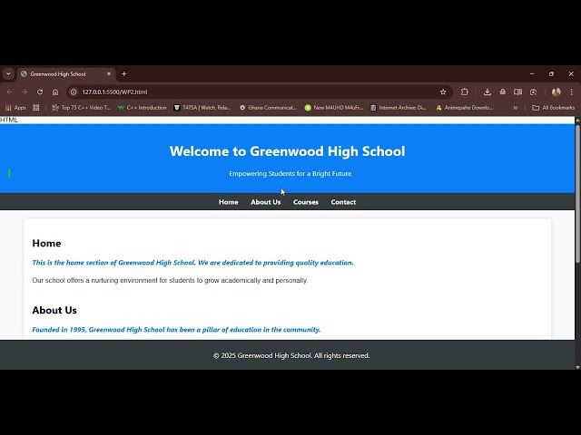 Creating A website Using Combinators in CSS