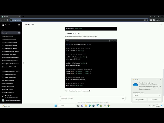 python create xml