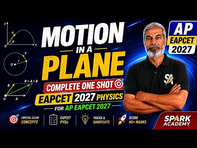 Motion in a Plane Complete One Shot 🔥 | AP EAPCET 2027 Physics | PYQs + Tricks | Score 40+