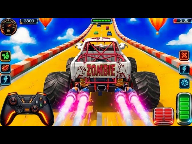 💥 Monster Truck Mega Ramp Madness| Extreme Stunts & Insane Crashes Mega Ramp Racing 
