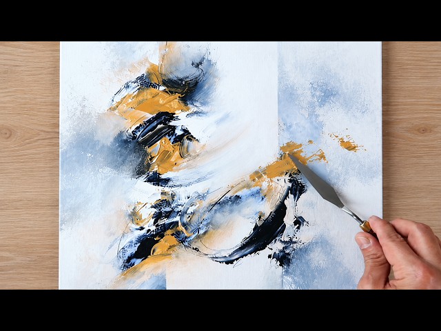 How to Create Depth & Movement in Abstract Art | Acrylic Painting