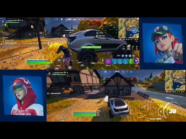 Fortnite 2 Players Split Screen Gameplay PS5