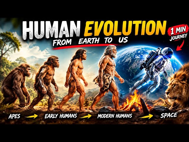 Human Evolution in 1 Minute: From Apes to Modern Humans 🧬@ImpossibleAmericaTV #trend #humanevolution
