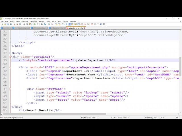 Part 8 Updating Selected Record