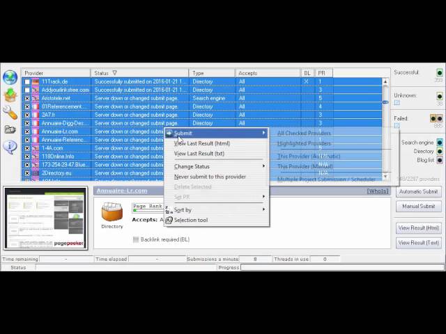 GSA Auto Website Submitter demo like full
