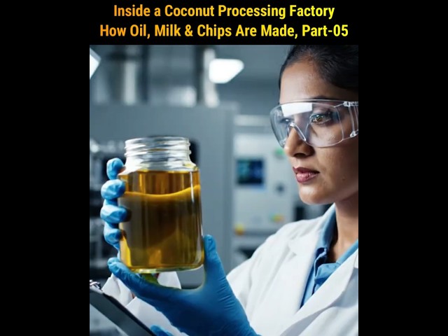 Inside a Coconut Processing Factory How Oil, Milk & Chips Are Made, Part 05 #shorts