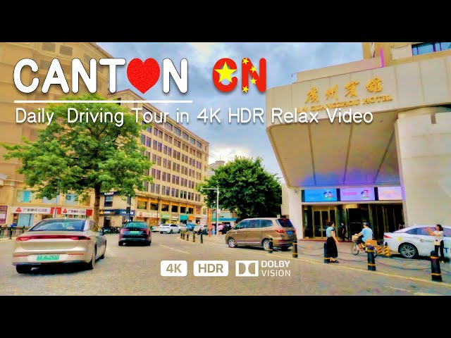 [Daily☁️]Car Driving Liwan  4K HDR Relax Video- Downtown Streets - Canton - CHINA|#335