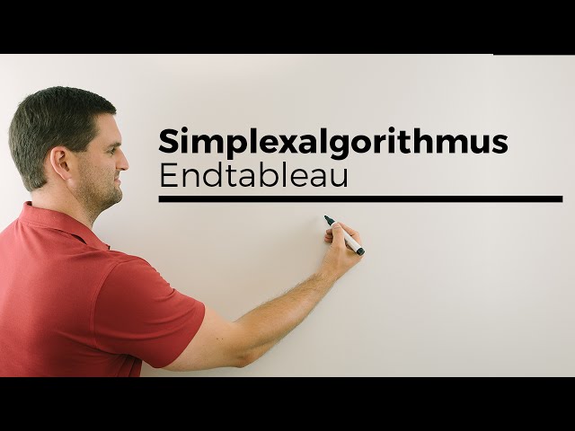 Simplex algorithm, final tableau, optimal tableau, reading values ​​| Math by Daniel Jung