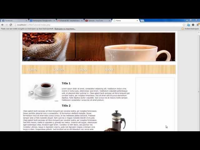 Create a website with PHP - Part 1 Templates