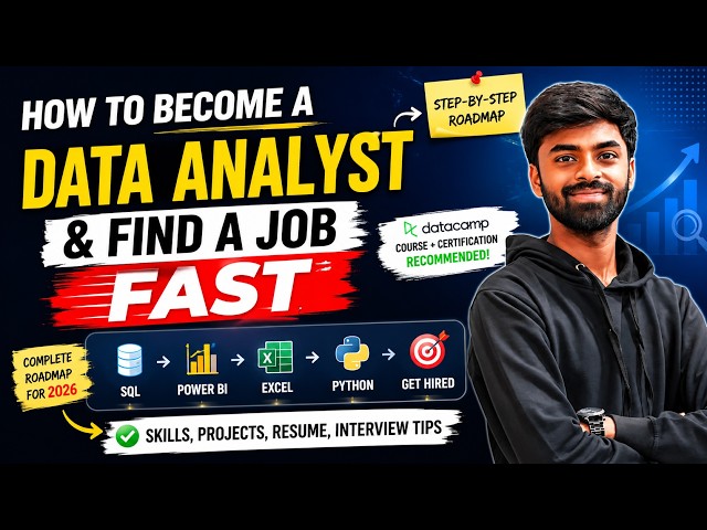 How to Become a Data Analyst and Get a Job FAST (2026 Complete Roadmap)