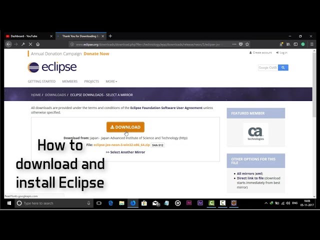 JavaFX Basic Tutorial #1 How to Download and Install Eclipse