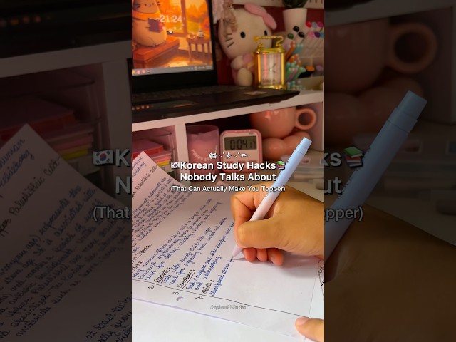 🇰🇷Korean study hacks📚 #korean #studytips #studywithme #study #shorts