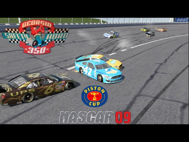 HUGE CRASH ON THE NEWLEY REPAVED GEORGIA SUPERSPEEDWAY | NASCAR PISTON CUP 2009 SEASON ep. 6