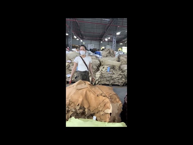 We took our client to visit our leather factory today