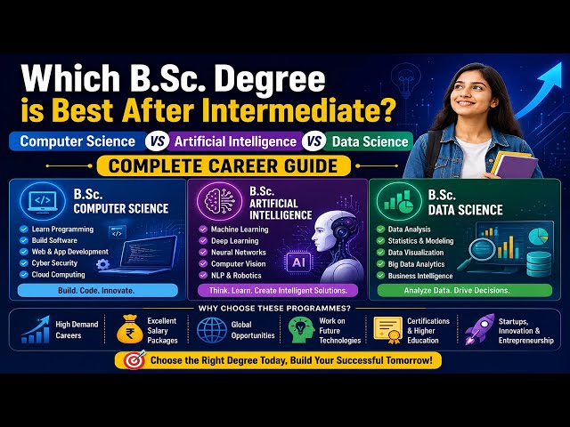 Which B.Sc. Degree (Computer Science/Artificial Intelligence/Data Science) Is Best for You? #career
