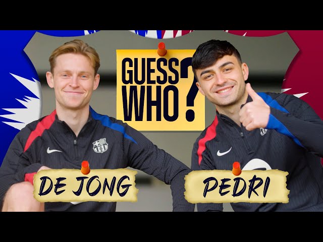 FRENKIE DE JONG & PEDRI juegan... ¿ADIVINA QUIÉN? | EDICIÓN CHAMPIONS | FC Barcelona 👀🔵🔴