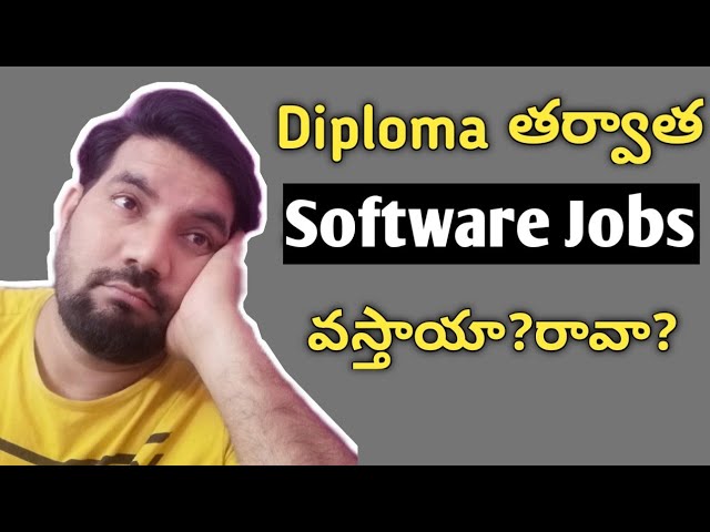 Software Job after Diploma II Life style II Diploma Importance in Software Job