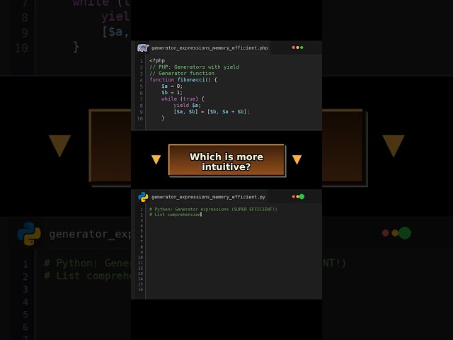 Generator Expressions: Memory-Efficient MAGIC! #phpvspython
