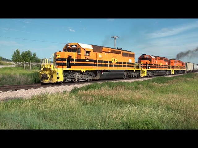 Black Hills Central, RCP&E and Union Pacific trains