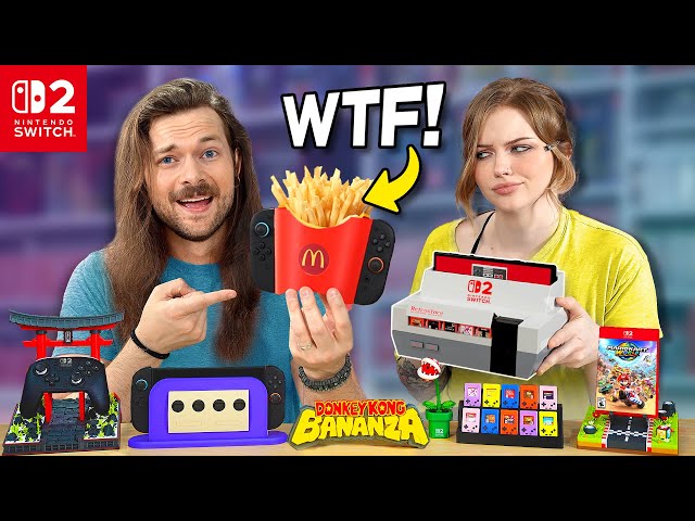 My WIFE & I Buy WEIRD Nintendo Switch 2 Accessories!