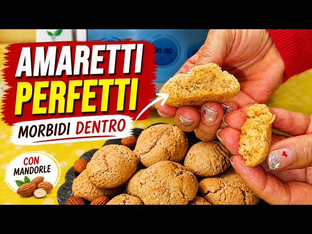 Homemade amaretti biscuits made with the Thermomix