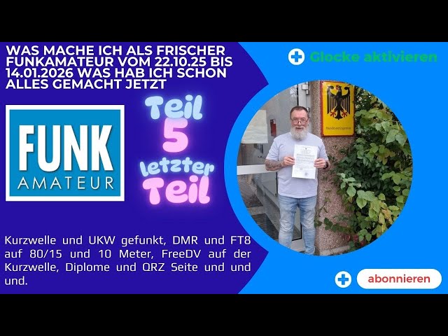 What I, as a newly licensed amateur radio operator, have done so far from October 22, 2025 to Jan...