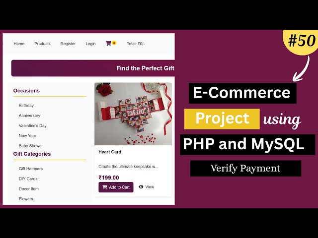 E-Commerce Website Project Using PHP & MySQL | Payment Verification - 50