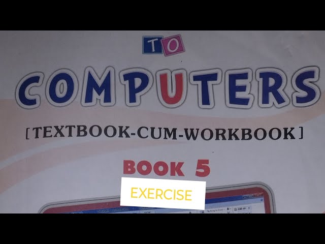 5th std Computers Workbook Book 5 Exercise 1 #computer #computerworkbook