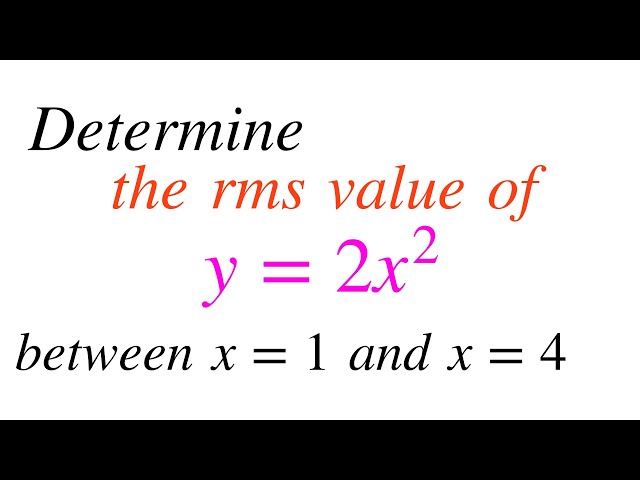 How to find RMS Value ( Root mean Square) || Solved Problem || calculate RMS Value