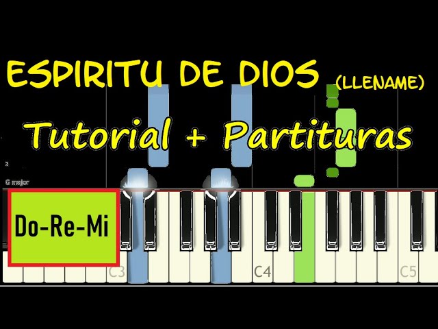 ESPIRITU DE DIOS LLENA MI VIDA Piano Tutorial Cover Facil + Partitura PDF Acordes Pista Letra