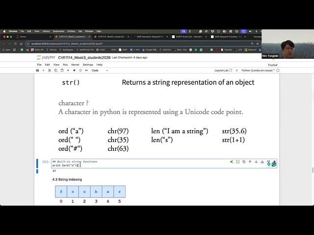 03 UoG SIT CVE1114 Python - String manipulation & List