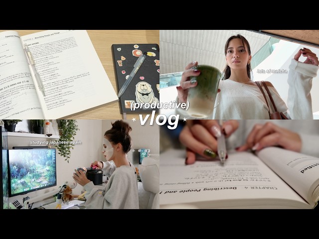 study diaries 🌱 | productive days, fixing my desk setup, & self-studying