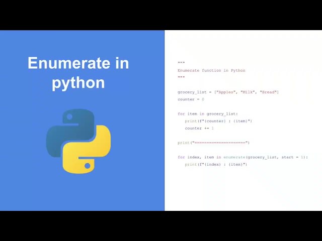 Enumerate in python Language #computer #python #programming