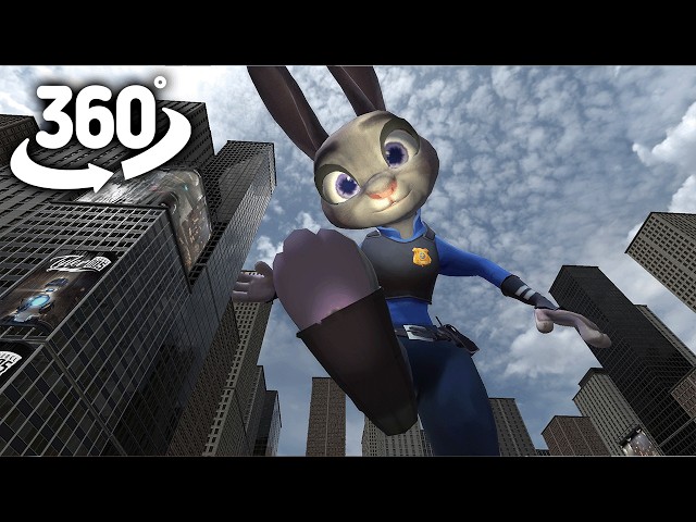 Giant Judy Hopps in the City! - ZOOTOPIA 2 | 360° VR