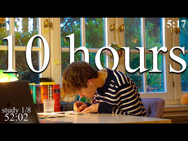 LIVE | 10-HOUR study with me 📚⛈️ rain sounds & pomodoro timer 60 & 10