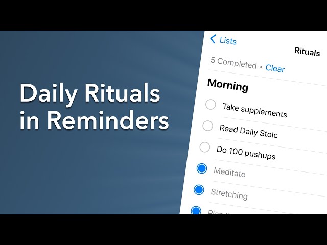 How to Track Daily Rituals in Reminders on iOS