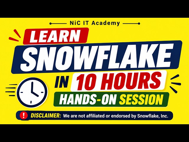 Tutorial - Snowflake Full course | Snowflake Tutorial for beginners