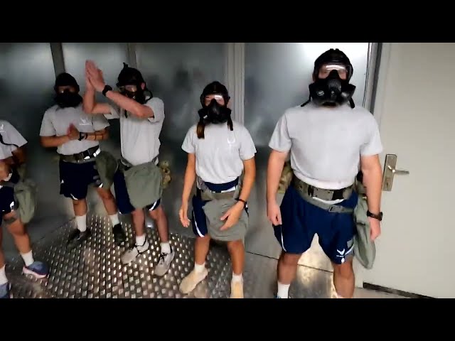 Gas Chamber Excercise at Air Force Basic Military Training