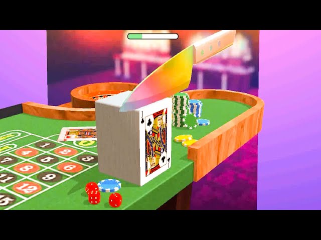 ASMR Slicing | Slicing Solitaire Cards In Casino