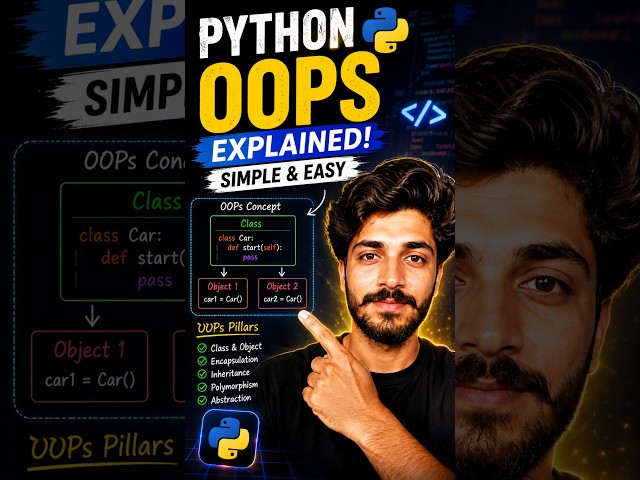 Python OOPs Explained in Telugu | Object Oriented Programming for Beginners #python  #coding #new