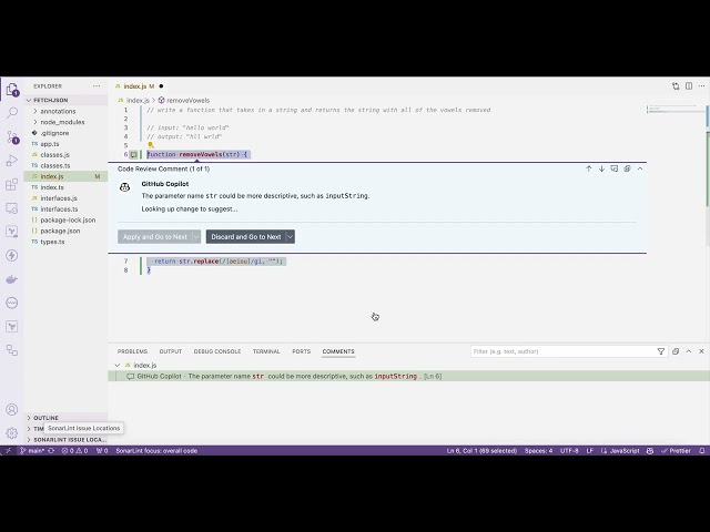 How to do Code Review with GitHub Copilot | Visual Studio Code