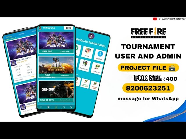 Free Fire Tournament App in Sketchware Pro | Admin + User Panel Full Project #sketchwarepro