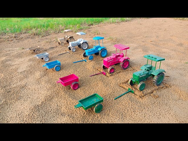 The ground was separating and the mini tractor took the soil from there in a trolley#487