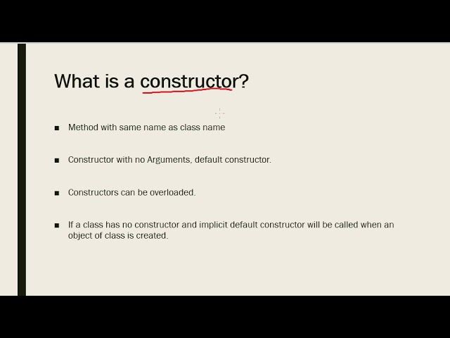 Java Constructor