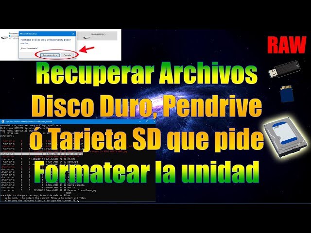 Recover files from Pendrive or SD hard drive that asks to format the drive | RAW solution TestDisk