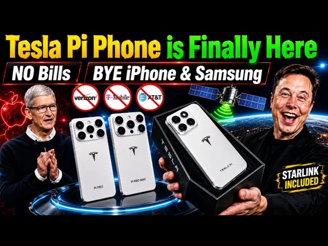 Tesla Pi Phone: NO Bills? Starlink & Solar Tech, Bye Apple & Samsung? Elon Musk’s Smartphone Concept