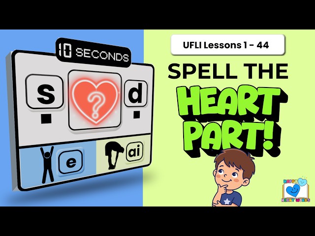 Can You Spell the Heart Part? ❤️ Interactive Spelling Game | UFLI Lessons 1–48