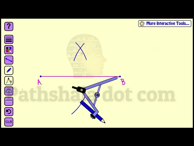 Divide a line into two equal parts with a straightedge and compass | Geometry Construction Class ...