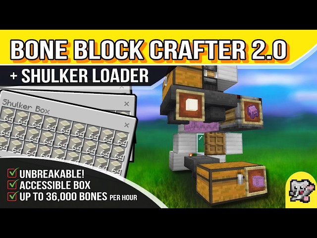 Bone Block Crafter with Shulker Loader | Minecraft Bedrock