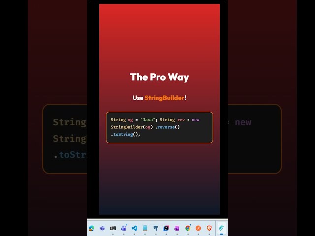 Reverse a String in Java in 1 Line 🔥
